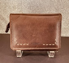 FOSSIL TRI-FOLD BROWN LEATHER WALLET