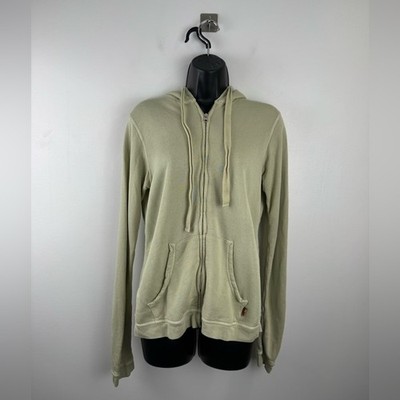 Free City Women Green Superfluff Lux Zip Hoodie Size 3 Large