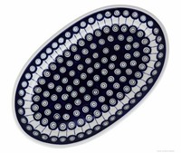 Bunzlauer Keramik Servierplatte / Aufschnittplatte 35,4X22.0X3,5 Cm, Dekor 8