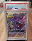 Pokemon Gengar & Mimikyu GX Full Art Holo Card 164/181 Sm-Team Up PSA 9