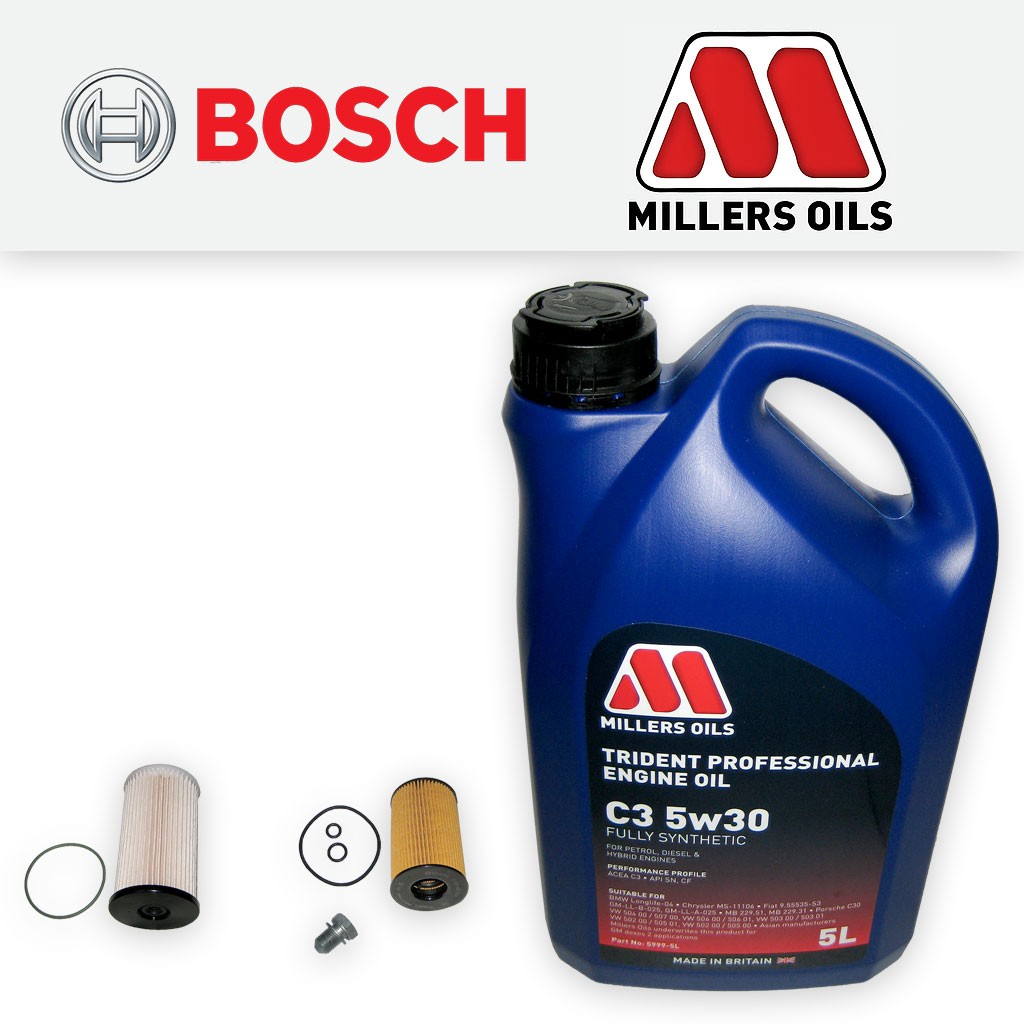 SERVICE KIT for VW GOLF MK6 CABRIO 2.0 TDI CFHC OIL FUEL FILTER +OIL (2011-2016)