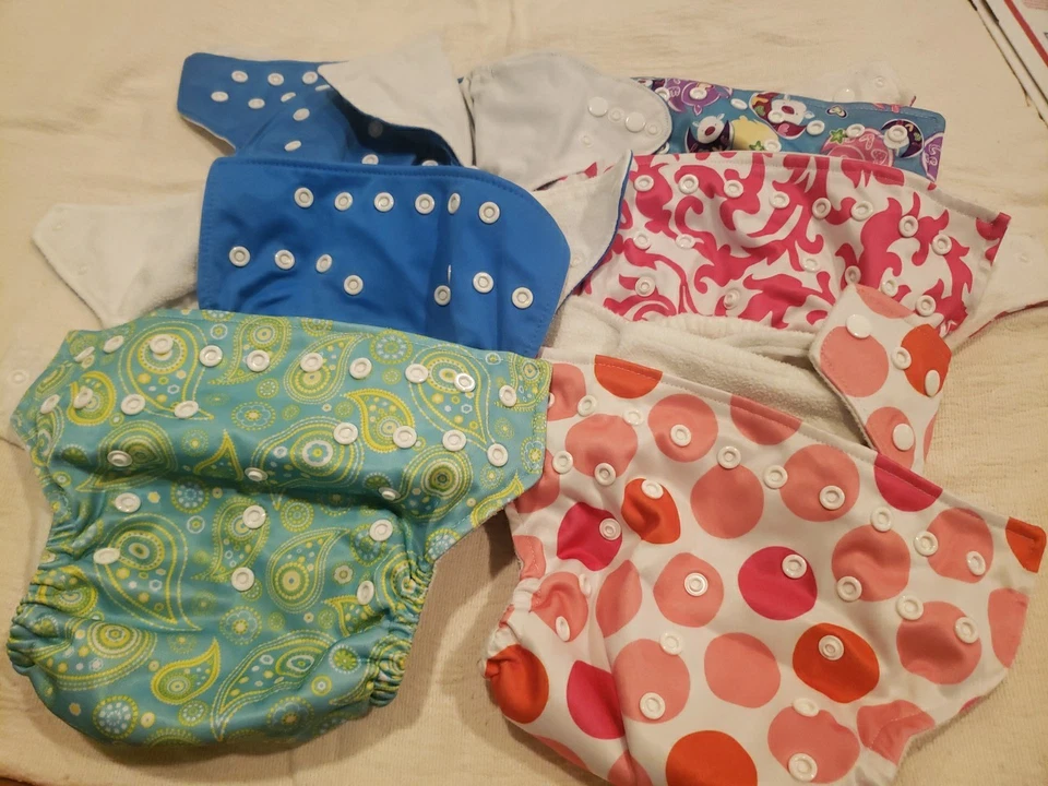 Lote de 6 pañales de tela marcas mixtas (B) Foto 2 de 4