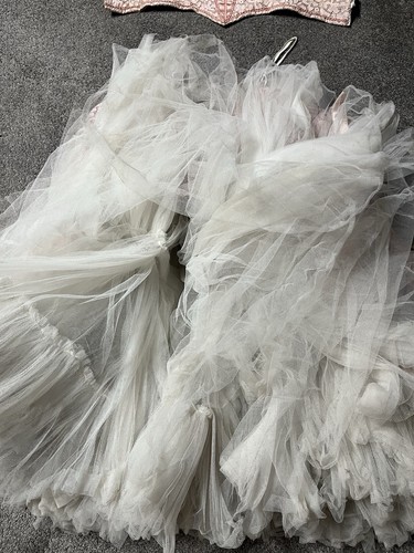 Kleid Gr S Prinzessin Tüll Ballerina Spitze rosa Larp weiß zweiteilig - Bild 5 von 9