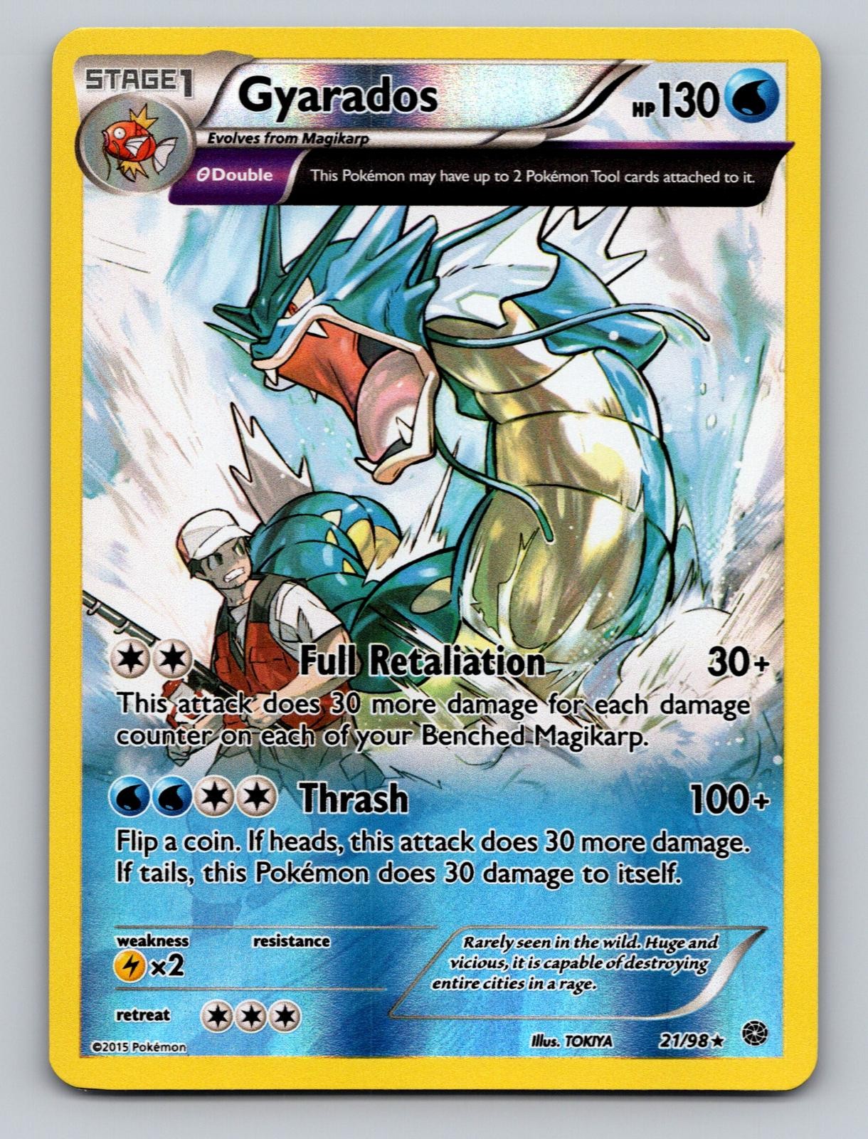 Gyarados 21/98 Rare Ancient Origins Pokemon Reverse Holo Near Mint!