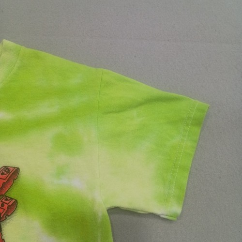 Vtg 90s Chuck E Cheese Green Tie Dye Pizza Ticket Graphic T Shirt Youth Sm 6/8 - Picture 3 of 17