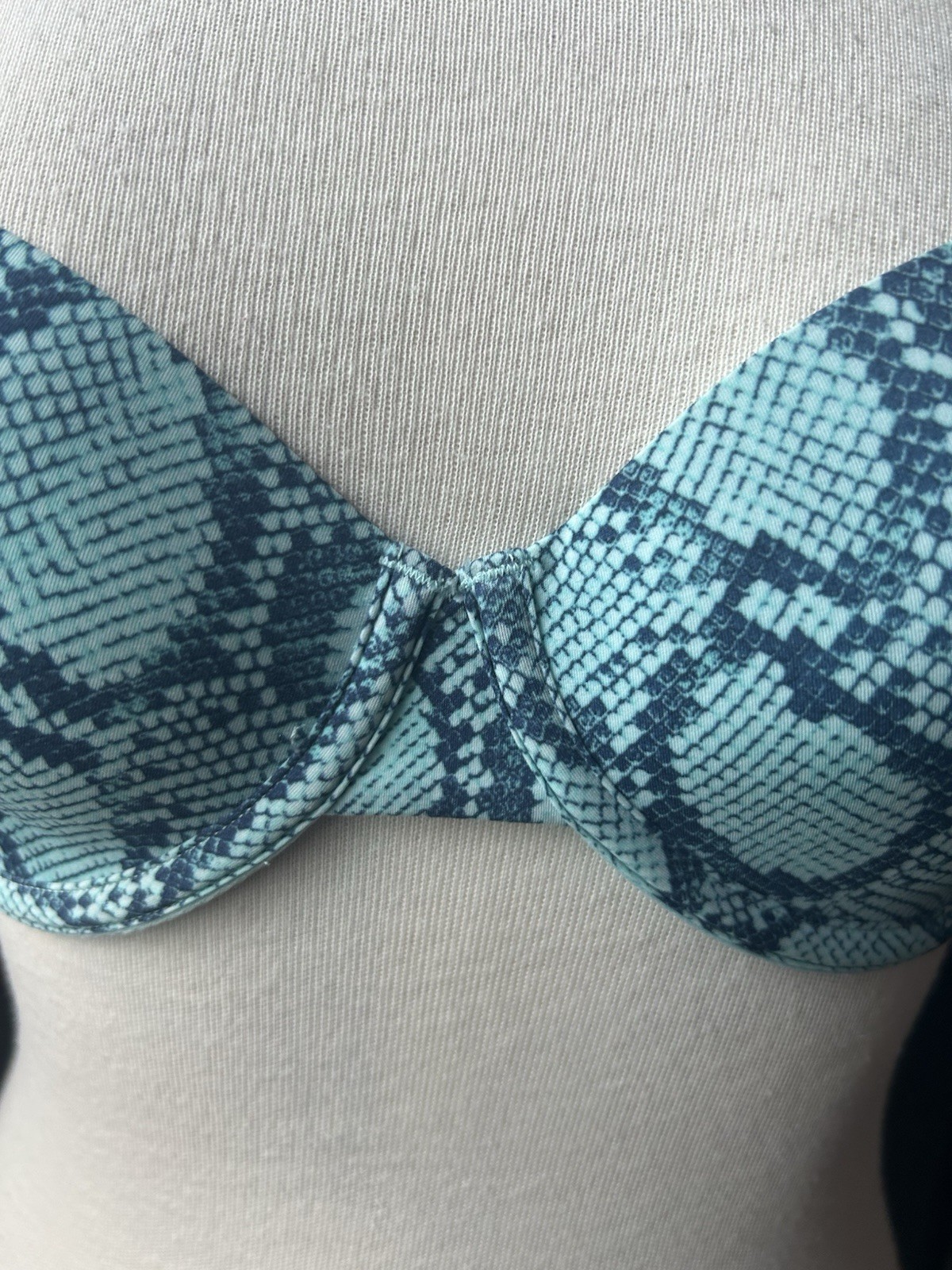 Stella McCartney Blue Turquoise Python Snake Prin… - image 15