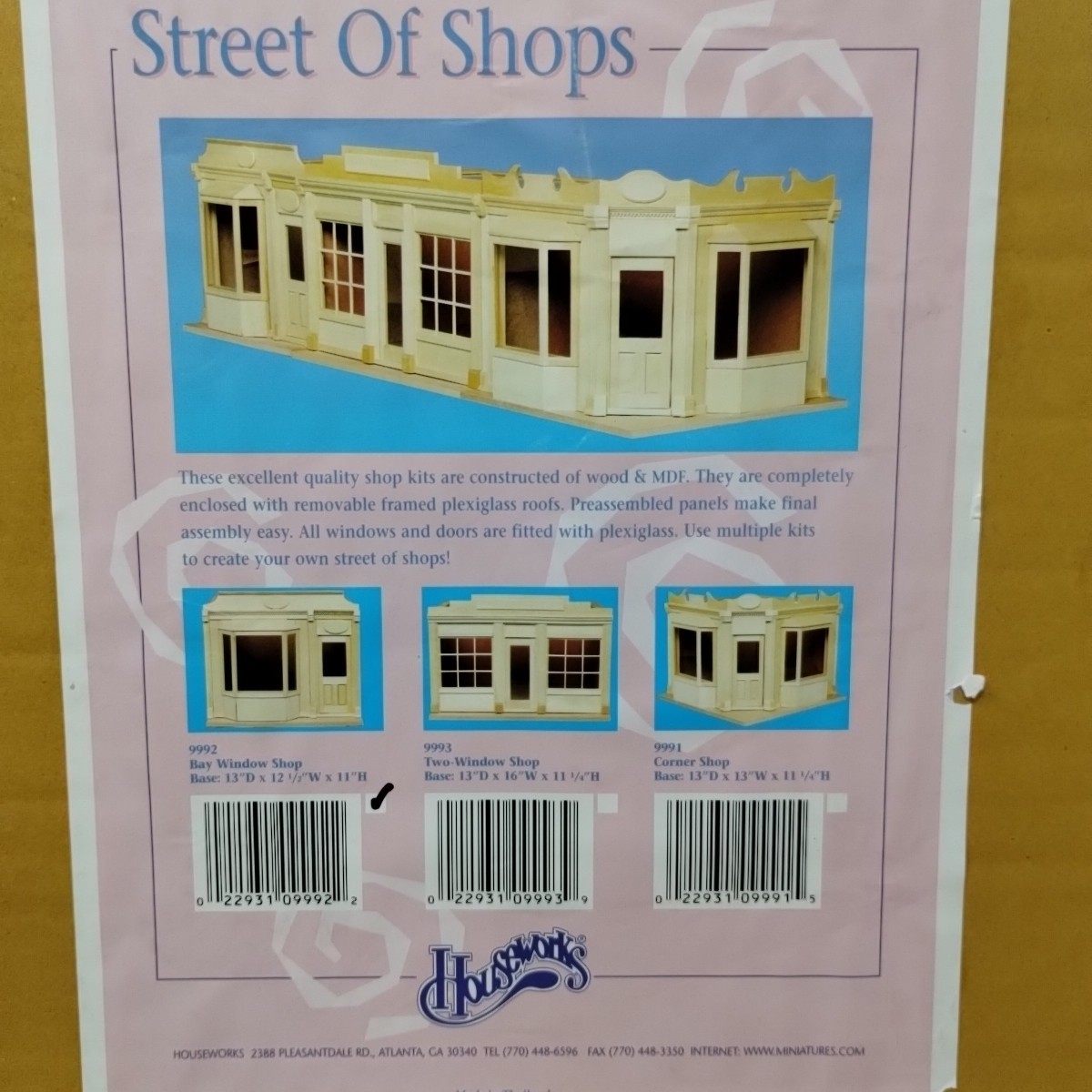 Bay Window Shop 9992 Houseworks Street of Shops Wood 1:12 Scale Miniature Kit
