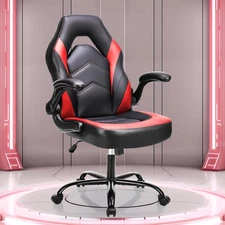 Computer Gaming Desk Chair - Big and Tall Ergonomic Comfy Lumbar Support with...