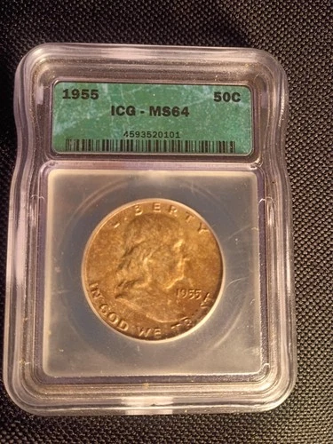 1955 FRANKIN HALF MS 64