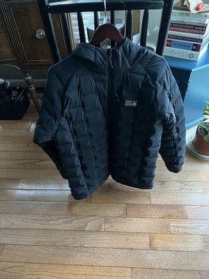 NWT Mountain Hardwear Stretchdown Hoody Jacket. Double front zipper. XL. Black.