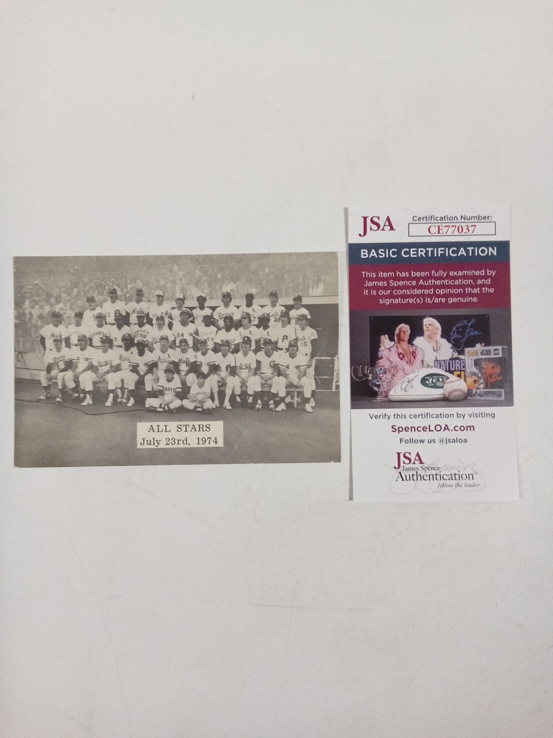 Steve Garvey Autographed Signed Astros All Stars 1974 Post Card JSA -# 