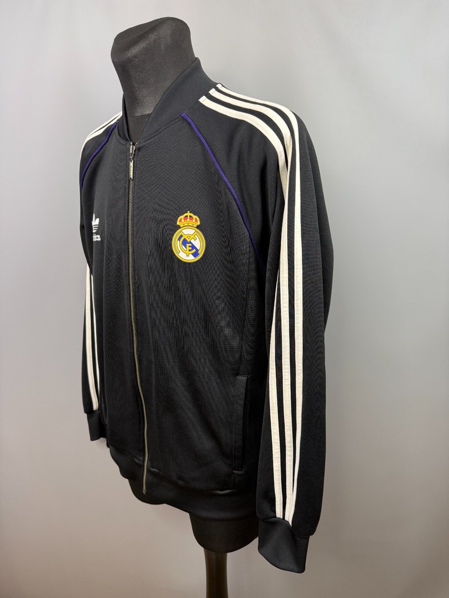 adidas Real Madrid XL 黒 サッカー ジャージ REAL MADRID 2015 2016 TRACK TOP JACKET FOOTBALL SOCCER ADIDAS