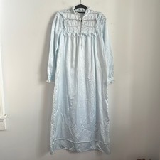Vintage Kathryn satin lace detail long sleeve maxi length nightgown sz M