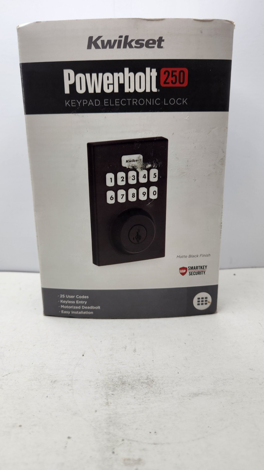 Kwikset PowerBolt 250 Smart Keyless Entry Deadbolt Lock in Black-image