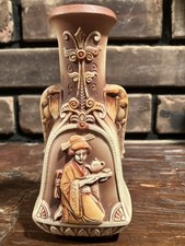 Rare Schafer Vater  Germany Oriental Vase Elephant Handles Bisque Porcelain Exc