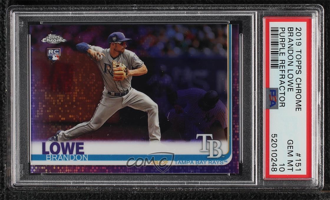 2019 Topps Chrome Purple Refractor 277/299 Brandon Lowe #151 PSA 10 GEM MT 0hn9