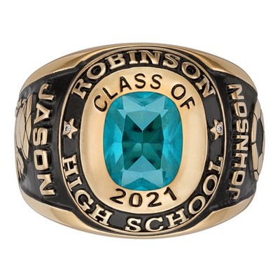 Personalized Women Men High School Class Ring 2025 College Style Custom Gemstone