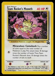 Team Rocket's Meowth 18/53 WOTC Black Star Promo