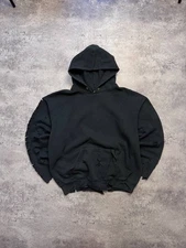 Vintage Fruit Of The Loom Avant-Garde Distressed Boxi Fit Hoodie