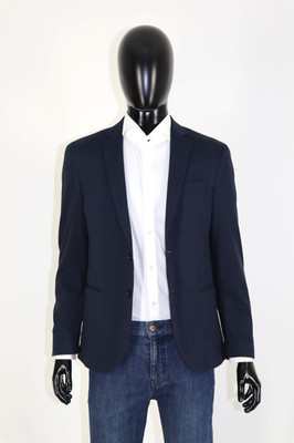 HUGO BOSS Sakko, Mod. Norwin4-J, Gr. 48 / US 38R, Slim Fit, Dark Blue