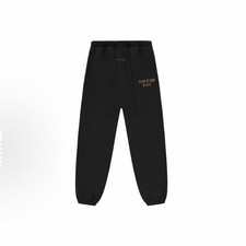 SIZE-M Fear of God Essentials FW25 Cotton Fleece Pants - Black Gold