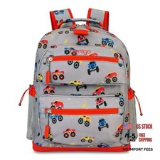 Kids Print Durable  Water-Resistant Backpack  Lightweight 14  Trucks