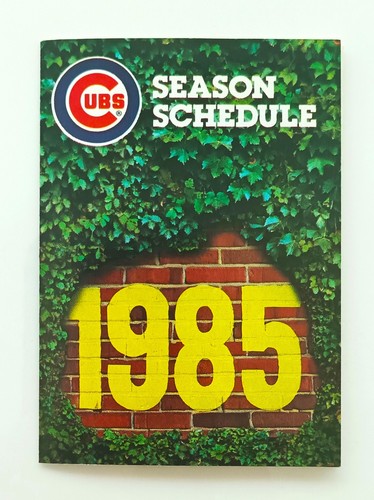 1985 CHICAGO CUBS POCKET SEASON SCHEDULE FREE SHIPPING