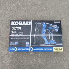 Kobalt XTR 24V MAX Brushless 16-Gauge Straight Finish Nailer Kit #5452855 NEW