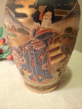 艺妓花瓶日本古董花瓶| eBay