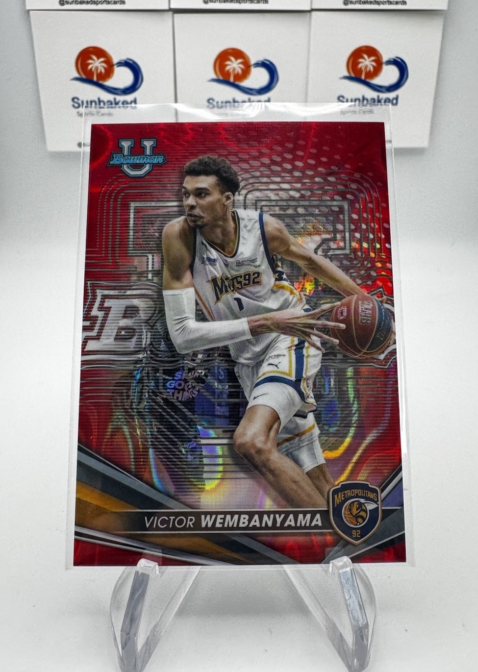 2022-23 Bowman University Best Victor Wembanyama #51 Red Lava /5!! Spurs!!  (RC)