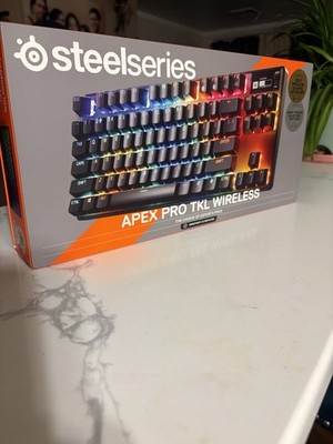 SteelSeries Apex Pro TKL Wireless Gaming Keyboard, Adjustable Actuation, Black