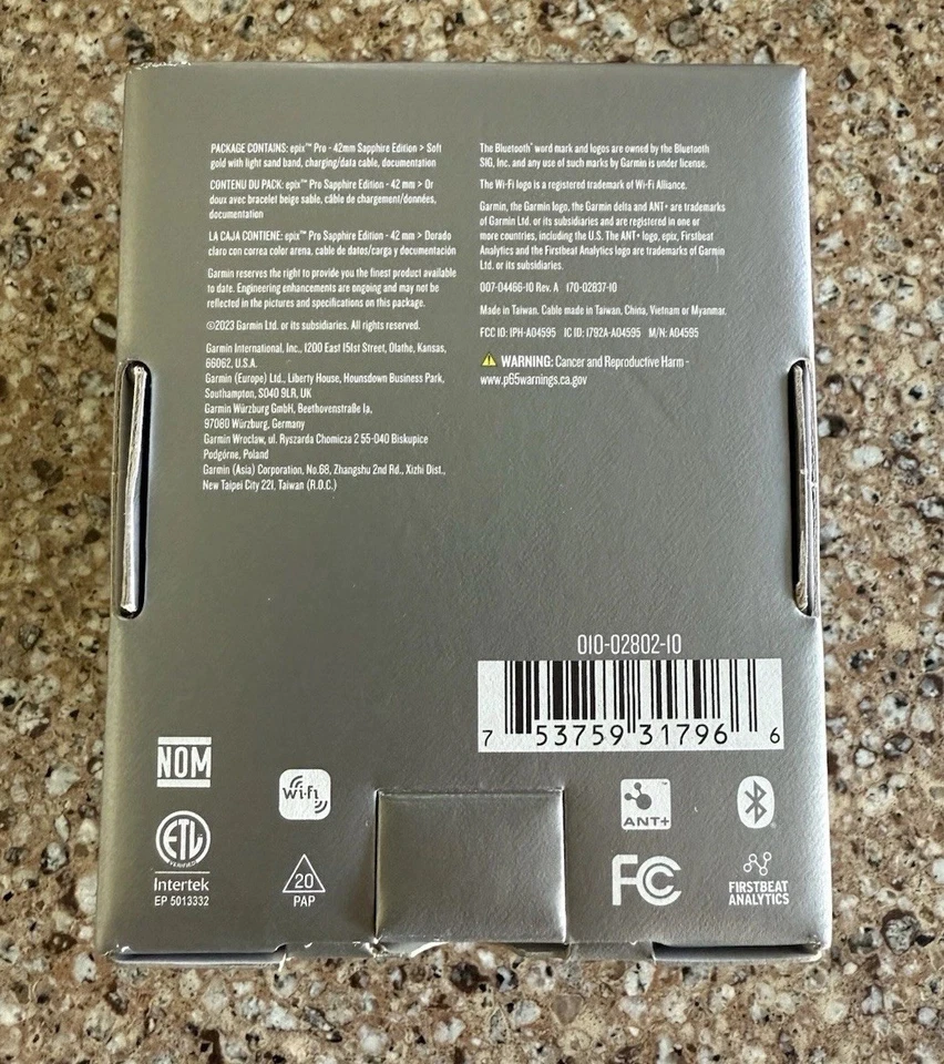 Garmin Epix Pro поколения 2 42 мм сапфировое издание мягкий золотой легкий песок - совершенно новый! - Изображение 2 из 4