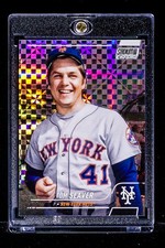 Tom Seaver RARE REFRACTOR CHECKERBOARD PRIZM INVESTMENT CARD New York Mets SSP
