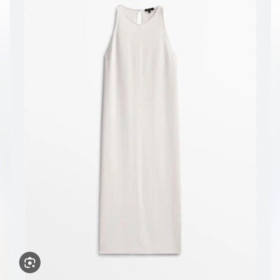 NWT Massimo Dutti Elegant White Maxi Dress