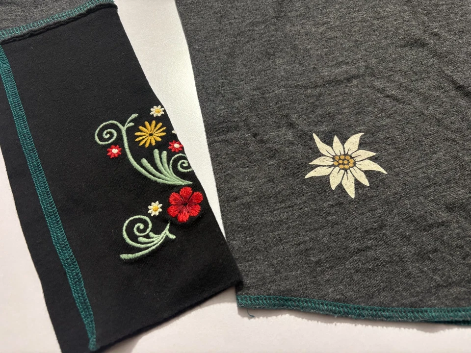 Alp n Rock Top Long Sleeve Shirt Gray Embroidered Floral Ski USA Women Size 3 Foto 3 de 4