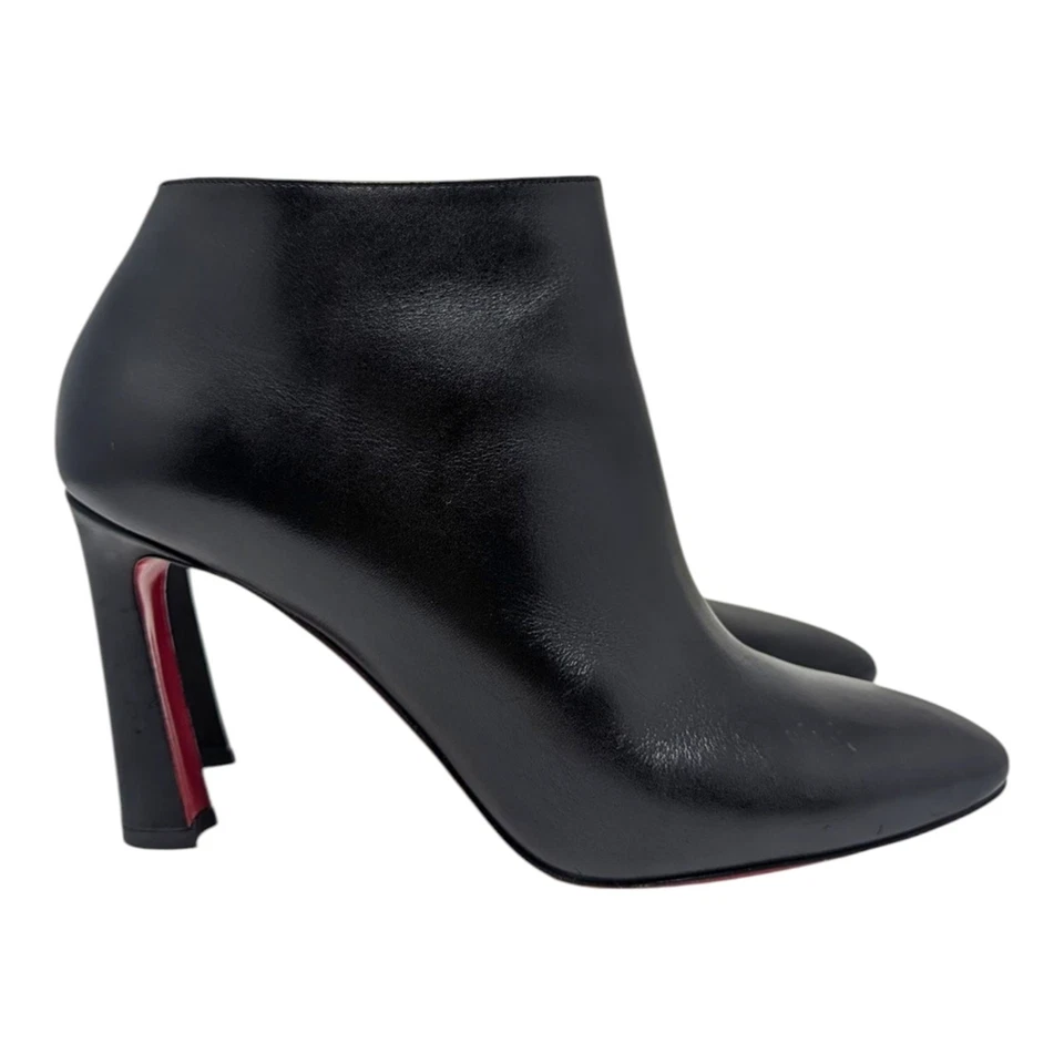 Christian Louboutin Eleonor 85 Botín Botín Cuero Negro Suela Roja 38 Foto 4 de 4