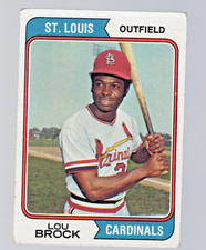 1974 Lou Brock Topps #60 St Louis Cardinals Outfielder Base Stealer
