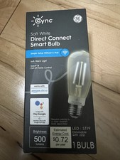 GE Soft White Lighting Cync Direct Connect Smart Bulb 500 Lumens Dimmable