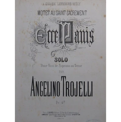 TROJELLI Angelino Ecce Panis Chant Orgue XIXe - Photo 1/4
