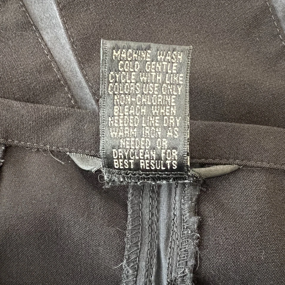 Falda plisada negra Sunny Leigh hasta la rodilla caprichosa grunge bruja ribete de seda Foto 4 de 4