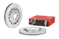 2x Bremsscheibe gelocht/innenbel. 09.D174.43 BREMBO für AUDI TT TT Roadster
