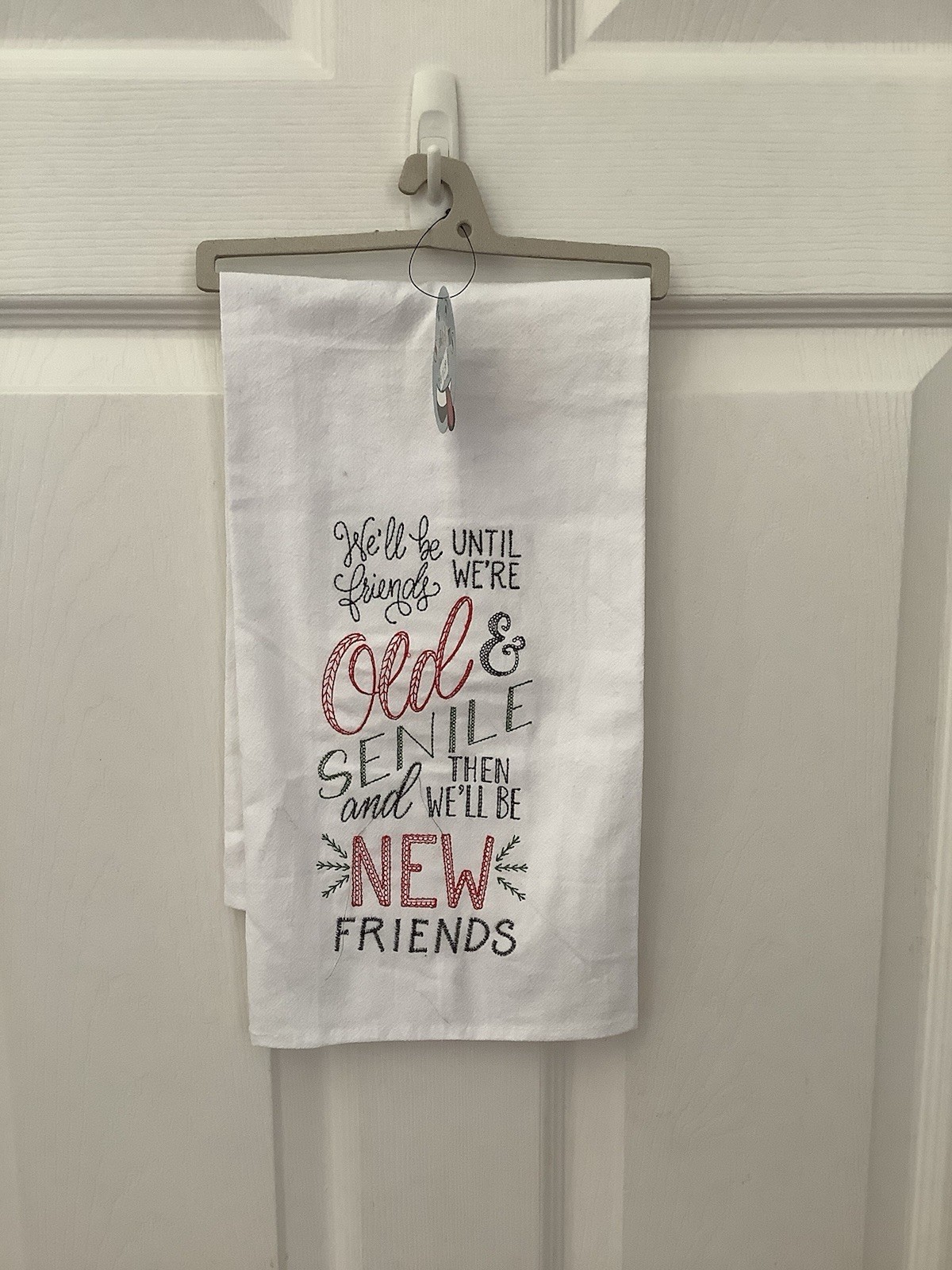 Snarkasms New Friends Embroidered Flour Sack Towel Funny Conversation Piece thumbnail 9
