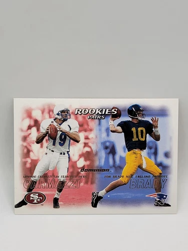 Tom Brady RC Fleer 2000 Dominion Rookies Pairs #234 Tom Brady Giovanni Carmazzi