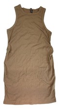 Back to Basics Body Tank Dress Ribbed Stretch Beige Shein Womens XL New with Tag