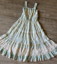 Soft Surroundings Aegean Maxi Dress Womens M Tiered Boho Cottagecore NWOT