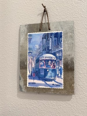Historic New Orleans Slate Roofing Tile With Watercolor By McCann