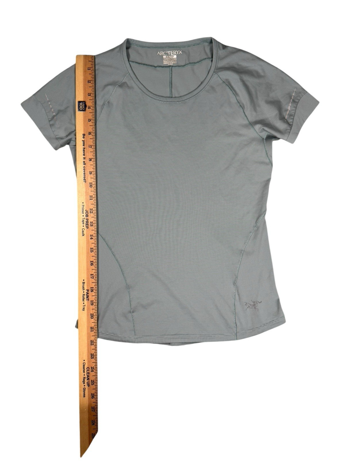 Camicia Arc'teryx donna taglia XS Motus Crew manica corta blu grigia aderente allenamento