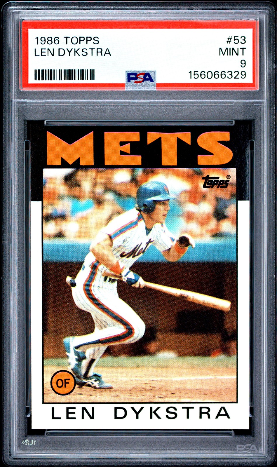 PSA 9 - LEN DYKSTRA - 1986 Topps Baseball #53 - MINT