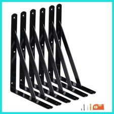 6-Pack 12 Inch Heavy Duty Shelf Brackets, Large Wall Bracket for Floating She...