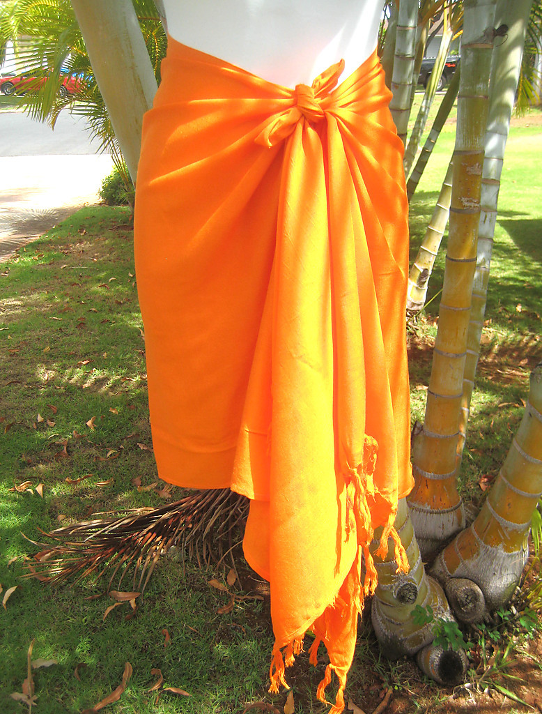 orange cover up skirt